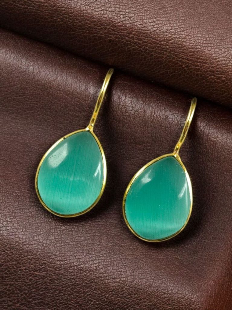 Bulk 616 Stylish Drop Shape Dangler Earrings | Best Gold Plated Hook Design for Everyday Wear - "Mint"