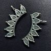 Silver plated ethnic earcuff with unique design for daily wear jewelry.