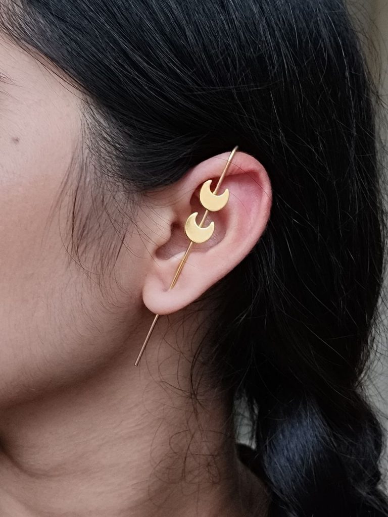 Bulk 216 Beautiful Gold Plated Half Moon Earcuff | Lightweight Ethnic Daily Wear Jewelry