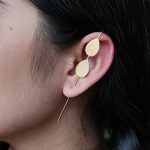 Gold Plated Drop Shape Earcuff | Elegant Ethnic Best Jewelry for Women