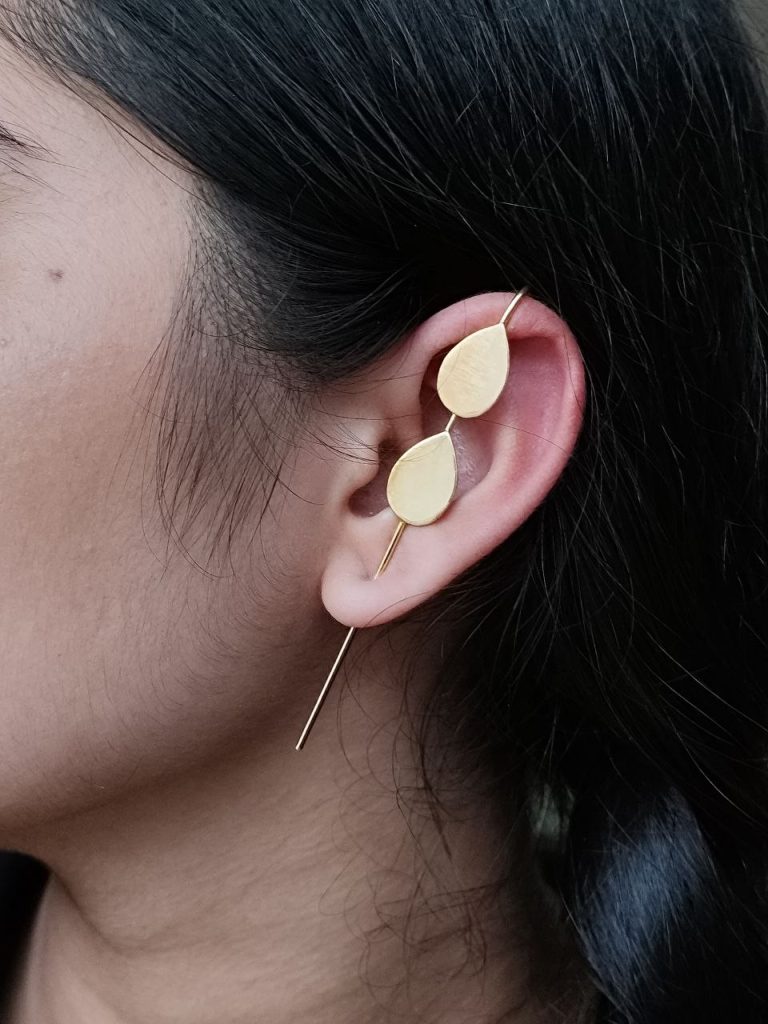 Bulk 170 Gold Plated Drop Shape Earcuff | Elegant Ethnic Best Jewelry for Women