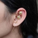 Beautiful Ethnic Flower Earcuff | Gold Plated Daily Use Jewelry for Girls