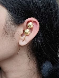Gold Plated Flower Design Earcuff | Lightweight Daily Wear Best Jewelry for Women