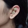 Gold plated floral design earcuff for girls
