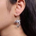German Silver Dolphin Dangler Earrings | Hook Design Perfect for Daily Use