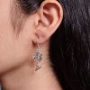 German silver tree design dangler earrings with hook for daily wear.