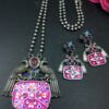 Traditional Best Hand Painted Peacock Necklace Set | Silver Plated Ethnic Jewelry with Stone Work 21 photo 2025 09 27 14 51 43