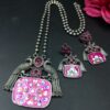 Traditional Best Hand Painted Peacock Necklace Set | Silver Plated Ethnic Jewelry with Stone Work 20 photo 2025 09 27 14 54 18