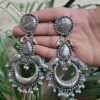 Traditional Fish Design Earrings | Oxidized Silver Plated Dangler with Pearl Work 4 photo 2025 10 18 14 05 40