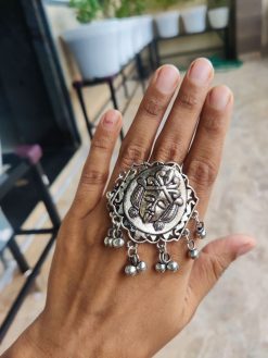 Silver Plated Godress Durga Ring Jewelry For Girls | Best Navratri Rings Collection