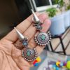 Silver Replica Dangler Earrings | Traditional Stud Oxidized Jewelry