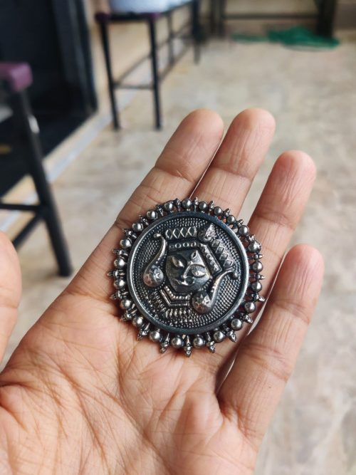 Oxidised Navratri Special Durga Rings | Best Adjustable Size Ring Jewelry - Image 2