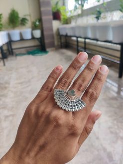 Best German Silver Free Size Rings | Adjustable Oxidized Ring For Girls