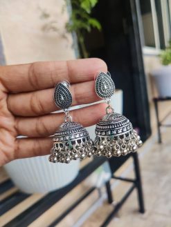 Beautiful Jhumka Earrings | Stud With Jhumki Silver Earrings | Everyday Jewelry