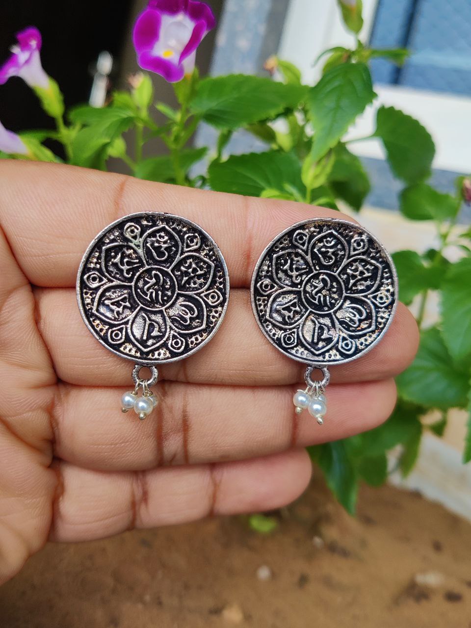 Unique Oxidised Statement Stud Earrings | Stylish Contemporary Jewelry for Women 1 Unique Oxidised Statement Stud Earrings | Stylish Contemporary Jewelry for Women