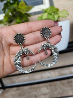 Elegant Dangler Moon Earrings | Stylish Contemporary Jewelry for Women