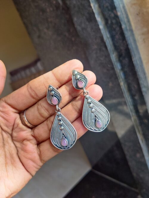 Oxidised Silver Replica Earrings | Stylish Ethnic Jewelry for Women