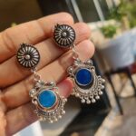Dailywear Meenakari Chandbali Earrings | Lightweight Traditional Jewelry for Women