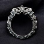 Ethnic Elephant Kada | Adjustable Silver Replica Openable Stone Work Bangle Perfect Gift For Girls - "Black"