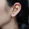 Gold-plated round earcuff for daily wear, ethnic and western style.