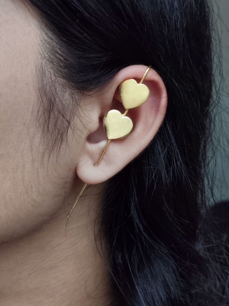 Bulk 222 Unique Heart Earcuff | Gold Plated Ethnic & Modern Jewelry for Everyday Wear