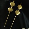 Gold plated heart earcuff for ethnic and western wear