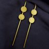 Gold-plated round earcuff for daily wear, ethnic and western style.