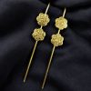 Gold plated floral design earcuff for girls
