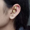 Gold plated star earcuff for daily wear ethnic and western outfits.