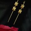 Gold plated star earcuff for women daily wear ethnic and western outfits.