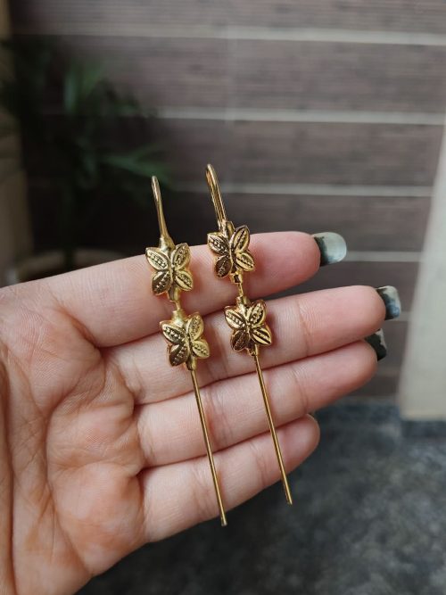 Gold plated star earcuff for women daily wear ethnic and western outfits.