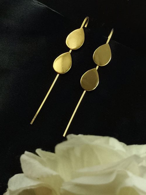 Gold Plated Drop Shape Earcuff for Women