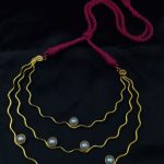 Bulk 144 Unique Gold Plated Vintage Look Alike Stone Necklace | Adjustable Thread Ethnic Jewelry - "Pink"