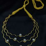 Bulk 138 Unique Gold Plated Vintage Look Alike Stone Necklace | Adjustable Thread Ethnic Jewelry - "Yellow"