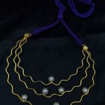 Bulk 136 Unique Gold Plated Vintage Look Alike Stone Necklace | Adjustable Thread Ethnic Jewelry - "Amethyst"