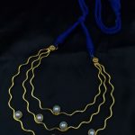Bulk 134 Unique Gold Plated Vintage Look Alike Stone Necklace | Adjustable Thread Ethnic Jewelry - "Blue"