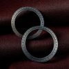 silver plated ethnic Oxidized bangle in German silver look-alike finish with traditional Indian design.