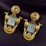 Bulk 90 Best Traditional Gold Plated Bird Earrings – Ethnic Dangler with Vintage Look Jewelry - "Grey"