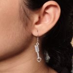 Western Look Heart Arrow Earrings | Lightweight German Silver Dangler Unique Jewelry