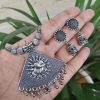 Designer Ganesha necklace set with chain pendant