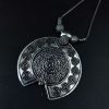 German silver round shape necklace set with stylish chain pendant