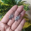 Oxidized German Silver Butterfly Hook Dangler Earrings