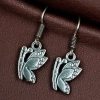 Oxidized German Silver Butterfly Dangler Earrings