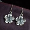Oxidized German Silver Flower Earrings for Girls