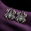 Oxidized German silver spider design earrings for girls