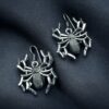 Oxidized German silver spider design hook dangler earrings for girls