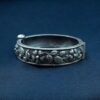 Ethnic Silver Replica Flower Kada Openable Oxidized Bangles for Girls