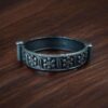 Oxidized silver replica flower art openable kada bangles for girls.