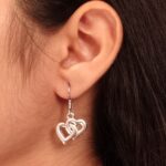 Trendy Oxidized Heart Earrings | German Silver Hook Dangler Perfect Gift For Her
