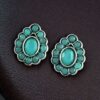 Silver replica stud earrings with stone work for daily wear.